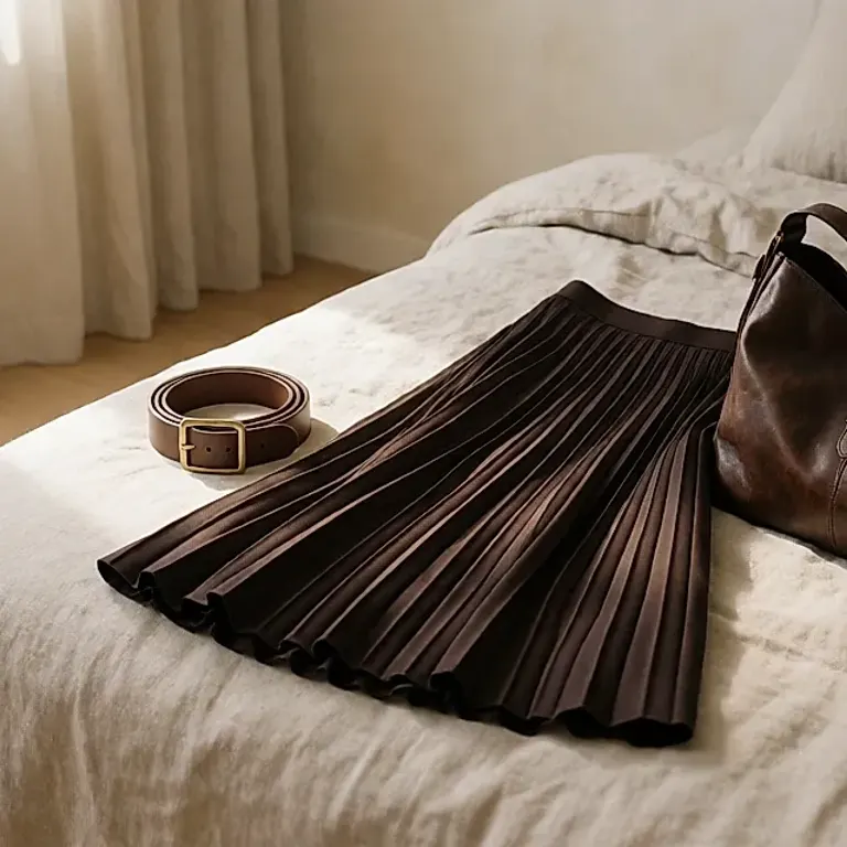 La ceinture, la jupe plissée et le sac ancien : le trio qui redessine la silhouette cet automne