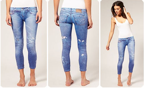 Legging imprimé jean Diesel