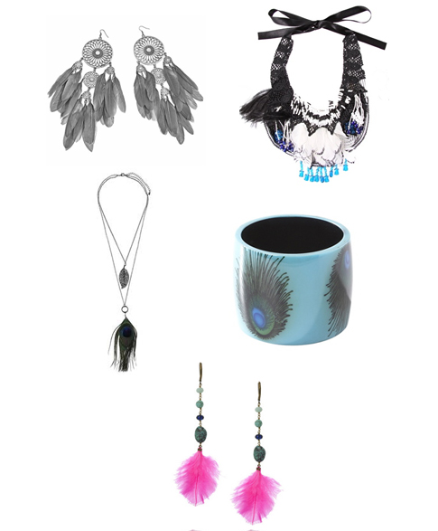 tendance bijoux plumes