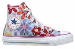 converse fleuri femme