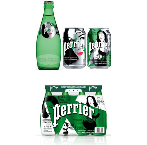 Dita Von Teese et Perrier 