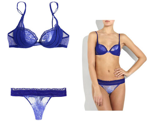 lingerie bleu electrique