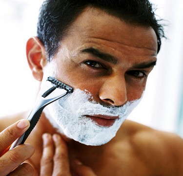 man-shaving