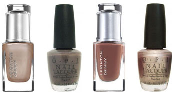 vernis taupe et beiges