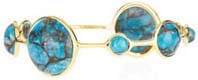 Bracelet or et turquoises, Ippolita