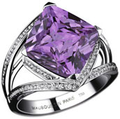 Amethyste et diamants