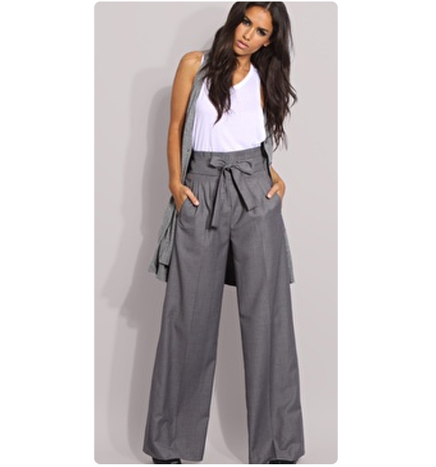 pantalon taille haute gris pepe jeans