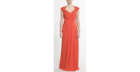 robe longue corail Mango