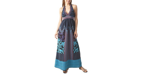 robe longue à motifs ethniques