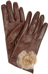 Gants en cuir et fourrure Etro