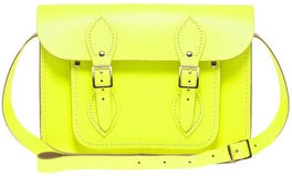 Sac cartable jaune fluo