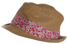 Chapeau paille et coton fleuri Marc O'Polo