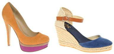 Chaussures tendance colorblock