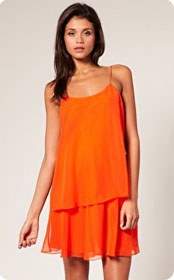 Robe orange fluo Asos