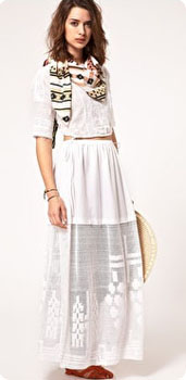 Maxi-jupe en coton Asos