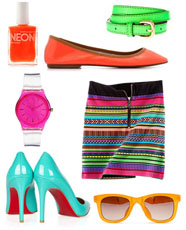 Tendance fluo, néon et couleurs flashy