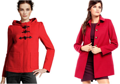 Manteaux rouges H&M rentrée 2012