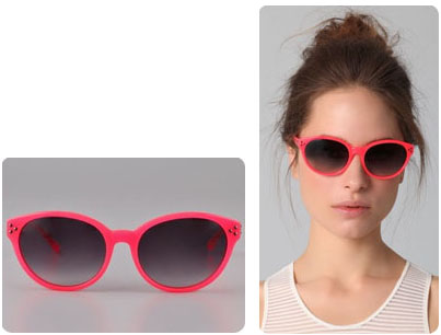 Lunettes rose néon Matthew Williamson