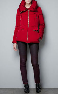 Doudoune rouge Zara