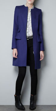 Manteau classique indigo zara