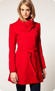 Manteau rouge Vila