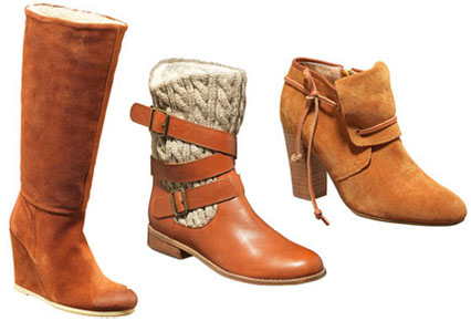 Bottes et bottines en cuir camel