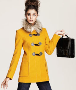 Manteau jaune moutarde H&M