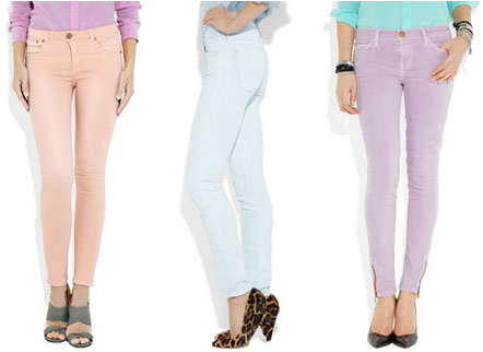 Jeans slim pastel