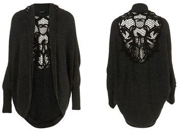 cardigan ample à dentelle, Topshop