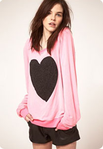 Sweat-shirt coeur Wildfox