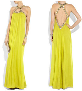 Longue robe jaune Temperley London