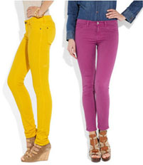 Jeans slim colorés