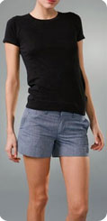 Short coton couleur denim Shopbop