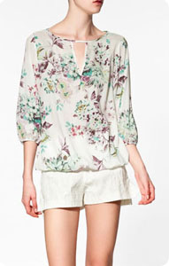 Blouse fleurie