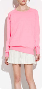 Sweat-shirt rose fluo