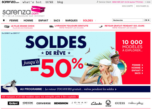 e-shop Sarenza