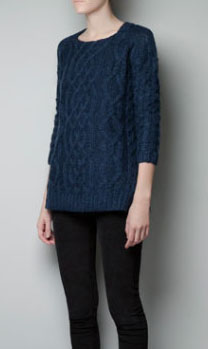 Pull Bleu saphir Zara