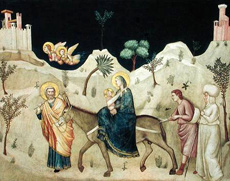 La fuite d'Egypte Giotto di Bondone