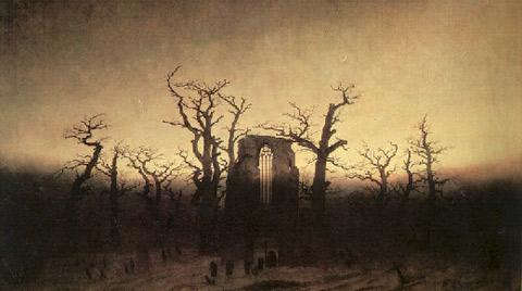 Caspar David Friedrich L’abbaye dans une forêt de chênes 