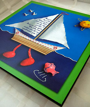 Tableau livre petit bateau