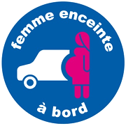 autocollant femme enceinte à bord