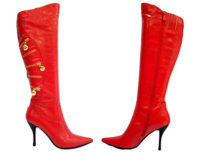 Bottes rouges talon 10 cm