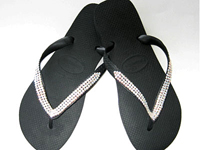 Tong flip flop swarovski