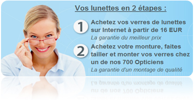 Vos lunettes en 2 etapes