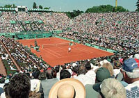 Les courts de Roland Garros