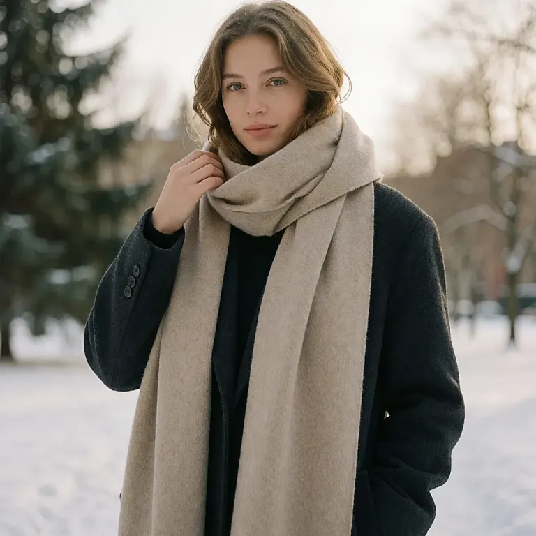 Écharpe XXL en laine : le tombé et le volume qui enveloppent l'allure tout l'hiver