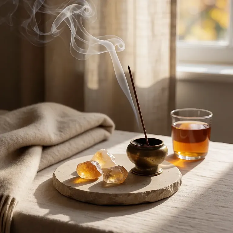 L'encens comme sillage d'automne : résines, accords du matin et du soir et gestes pour parfumer la maison