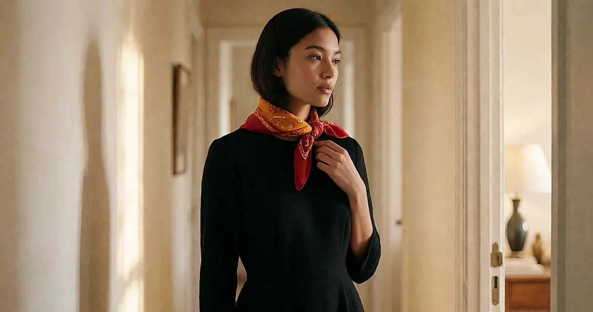 Le foulard bandhani, étoffe nouée du Rajasthan, pour réveiller les tenues de fête cet hiver