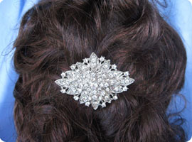 Barrette vintage à strass