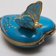 Coeur turquoise porcelaine laure Selignac